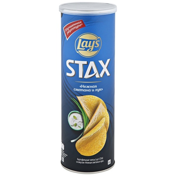 Чипсы Lay's STAX 140гр сметана/лук *9