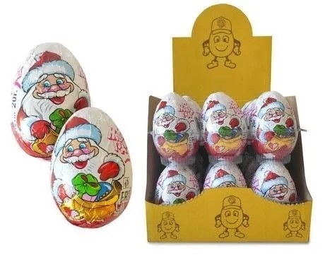 КФТ/С НОВЫМ ГОДОМ! яйцо  с сюрпризом 20 г 24х6 бл. ТОП%