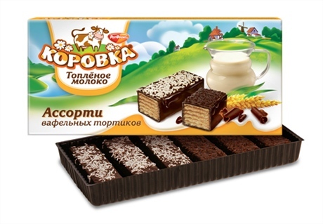 РФ/торт Коровка топл.молоко со светл и темн кр 180гр. 1*6