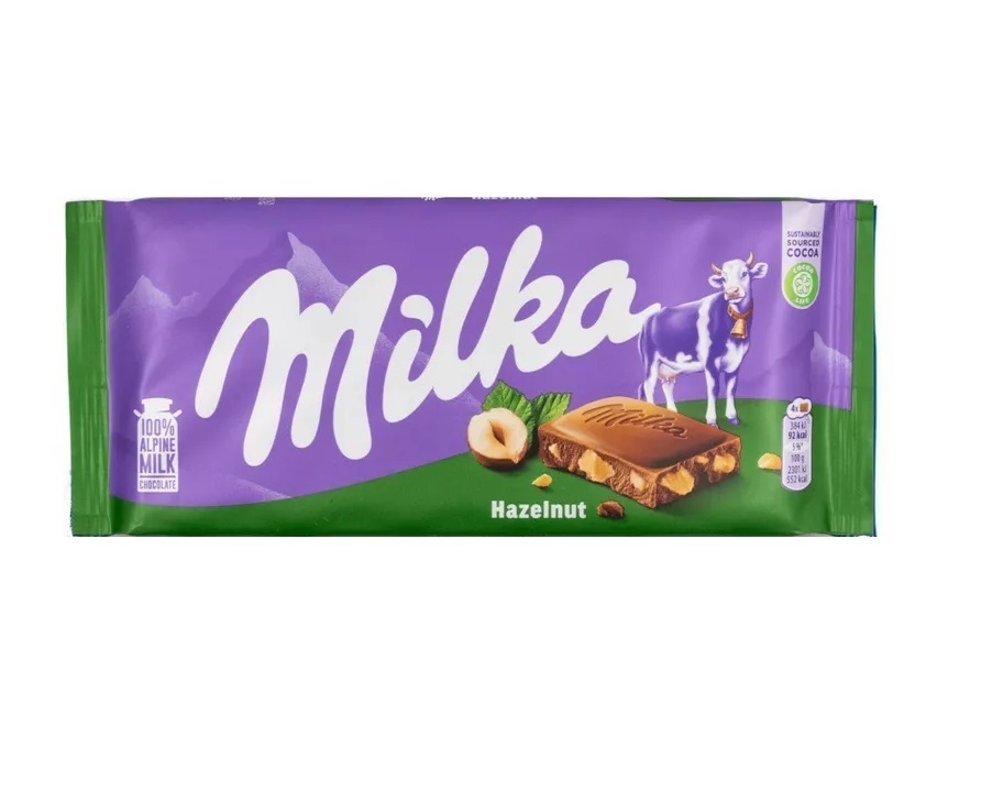 К/Милка  шок.  80 гр Hazelnuts дробленый фундук/орех 1*25 ТОП 2025